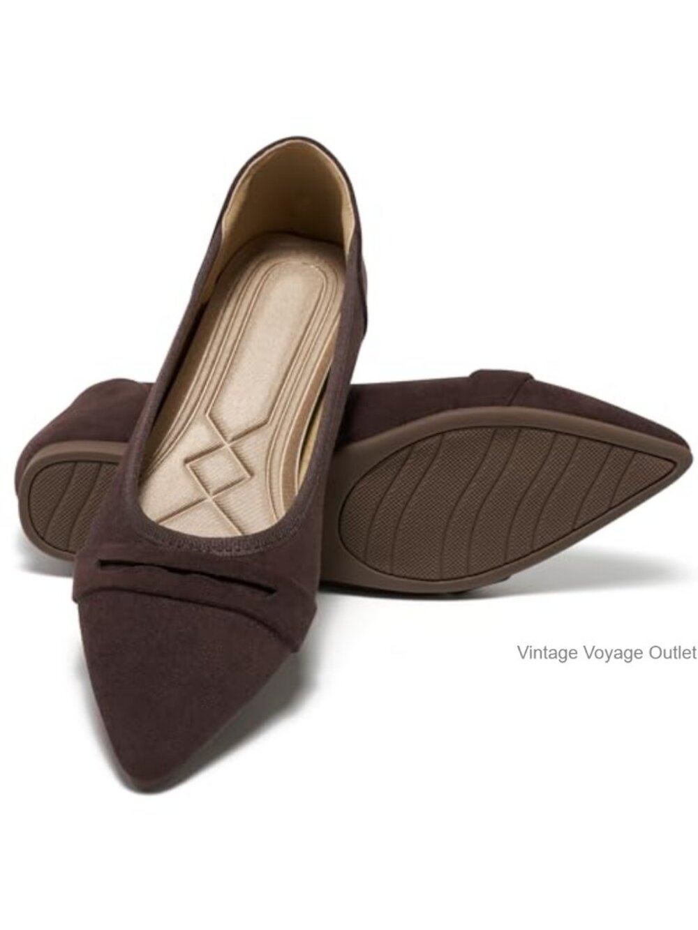 Women's Dressy Casual Flats Pointed Toe Comfort Memory Foam Work Shoes